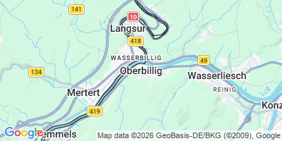 Karte Oberbillig