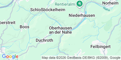 Karte Oberhausen an der Nahe