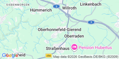 Karte Oberhonnefeld-Gierend