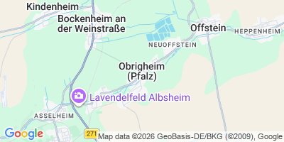 Karte Obrigheim (Pfalz)