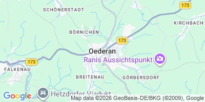 Karte Oederan