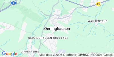 Karte Oerlinghausen, Stadt