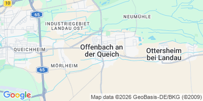 Karte Offenbach an der Queich