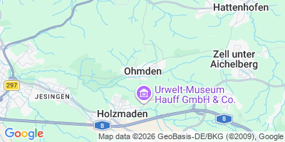 Karte Ohmden