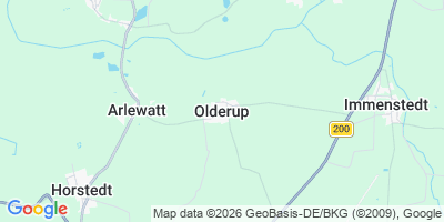 Karte Olderup