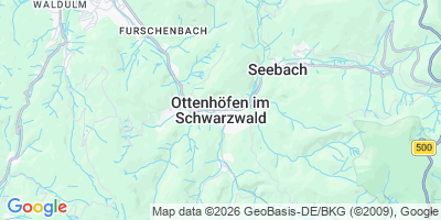 Karte Ottenhöfen im Schwarzwald
