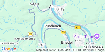 Karte Pünderich