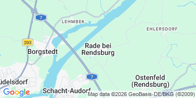 Karte Rade b. Rendsburg