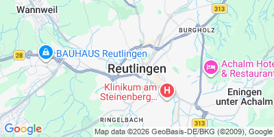 Karte Reutlingen