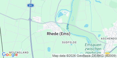Karte Rhede (Ems)