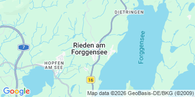 Karte Rieden am Forggensee