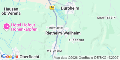 Karte Rietheim-Weilheim