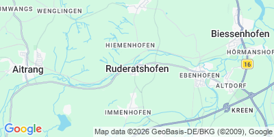 Karte Ruderatshofen