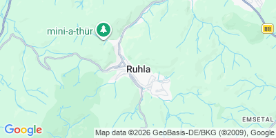 Karte Ruhla