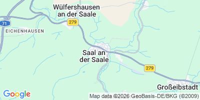 Karte Saal a.d.Saale