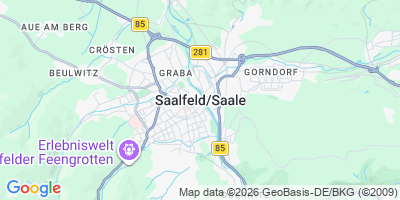 Karte Saalfeld/Saale