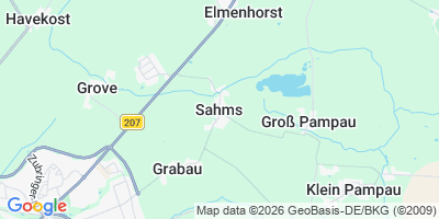 Karte Sahms