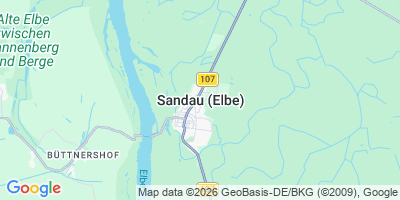 Karte Sandau (Elbe)