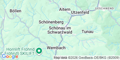 Karte Schönau im Schwarzwald