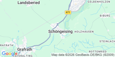 Karte Schöngeising