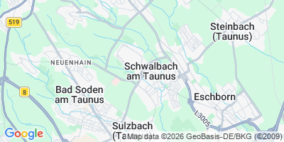 Karte Schwalbach am Taunus