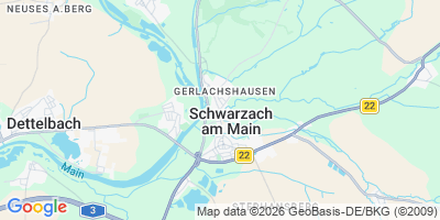 Karte Schwarzach a.Main