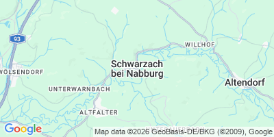 Karte Schwarzach b.Nabburg