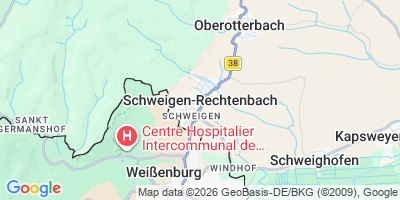 Karte Schweigen-Rechtenbach