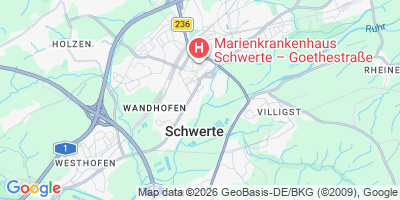Karte Schwerte, Hansestadt an der Ruhr