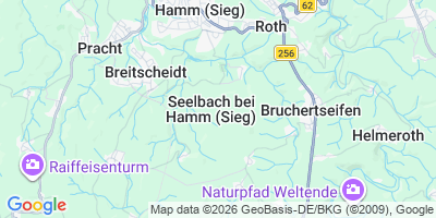 Karte Seelbach bei Hamm (Sieg)