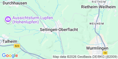 Karte Seitingen-Oberflacht