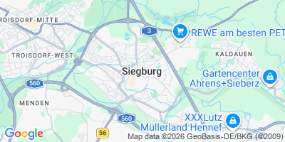 Karte Siegburg, Stadt