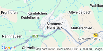 Karte Simmern/ Hunsrück
