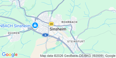 Karte Sinsheim