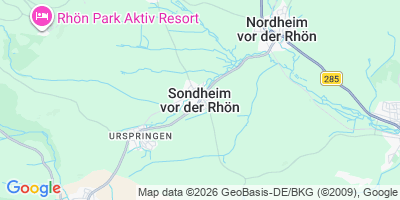 Karte Sondheim v.d.Rhön