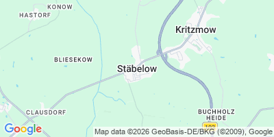 Karte Stäbelow