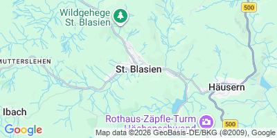 Karte St. Blasien