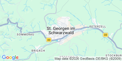 Karte St. Georgen im Schwarzwald
