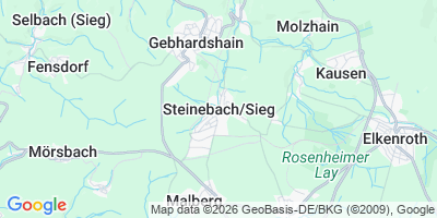 Karte Steinebach/ Sieg