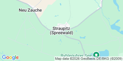 Karte Straupitz (Spreewald)/Tšupc (Błota)
