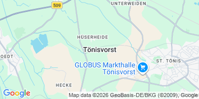 Karte Tönisvorst
