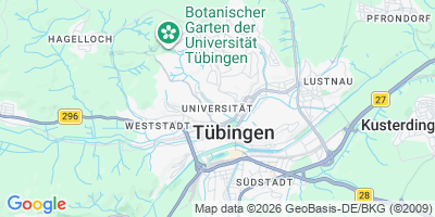 Karte Tübingen, Universitätsstadt