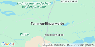 Karte Temmen-Ringenwalde