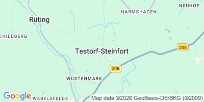 Karte Testorf-Steinfort