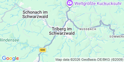Karte Triberg im Schwarzwald