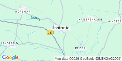 Karte Unstruttal