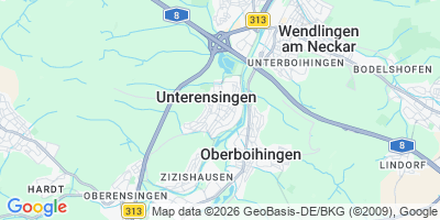 Karte Unterensingen