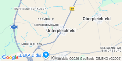 Karte Unterpleichfeld
