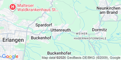 Karte Uttenreuth