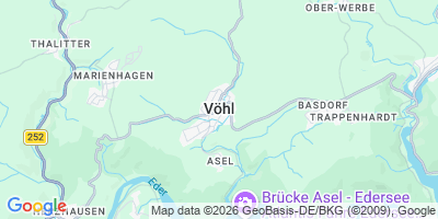 Karte Vöhl, Nationalparkgemeinde